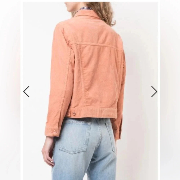 Isabel Marant Etoile Corduroy Orange Jean Jacket Size 34 US 2 B10 - Picture 3 of 10